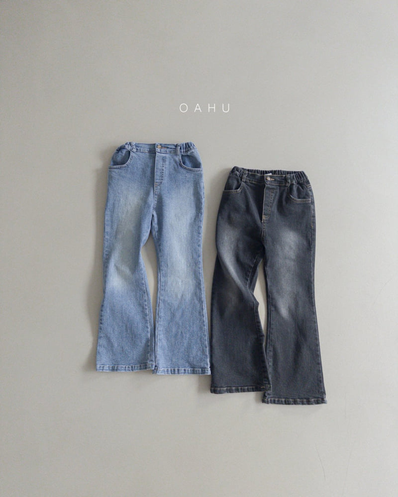 O'Ahu - Korean Children Fashion - #kidsstore - Fuzzy Bootcut Denim Pants