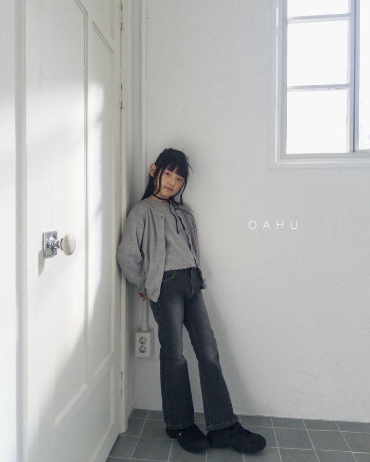 O'Ahu - Korean Children Fashion - #magicofchildhood - Fuzzy Bootcut Denim Pants - 5