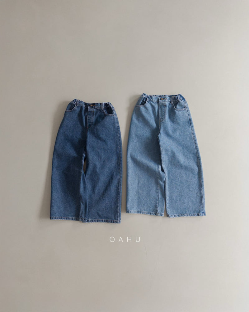 O'Ahu - Korean Children Fashion - #todddlerfashion - And Wide Denim Pants