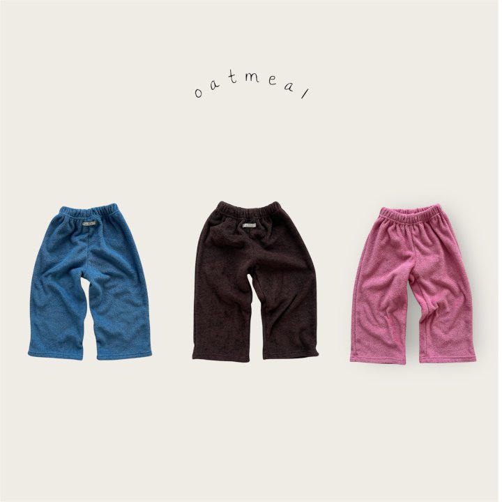 Oatmeal - Korean Baby Fashion - #babyboutique - Kids Terry Pants - 5