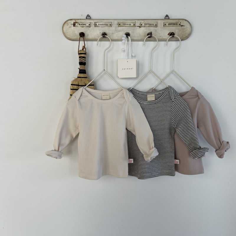 Oatmeal - Korean Baby Fashion - #babyboutique - Bebe Bella Round Tee - 11