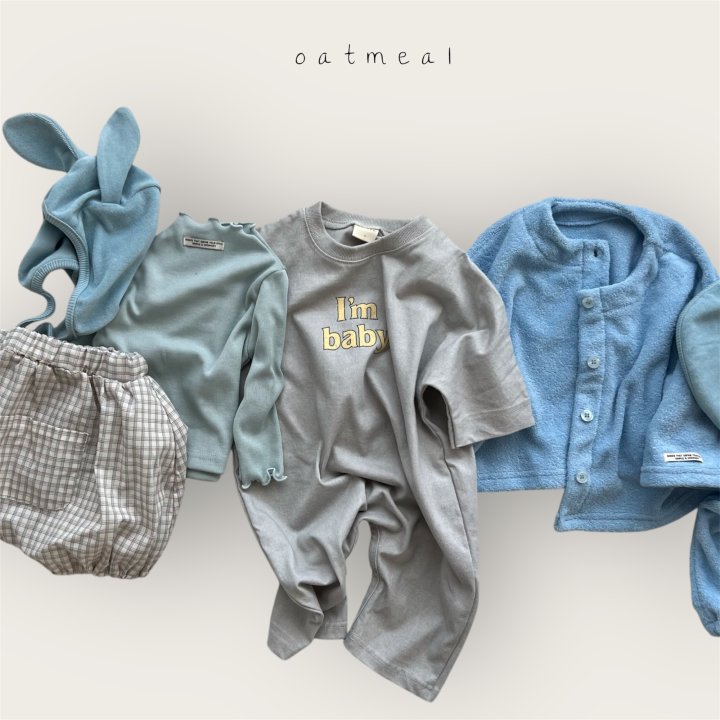 Oatmeal - Korean Baby Fashion - #babyboutique - Bebe Terry Cardigan - 8