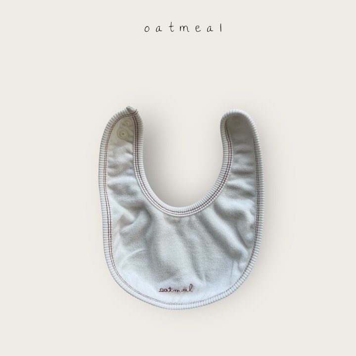 Oatmeal - Korean Baby Fashion - #babyboutique - Bebe Stitch Bib - 3