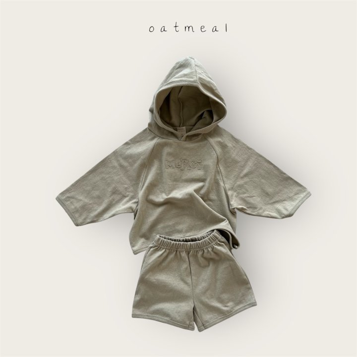 Oatmeal - Korean Baby Fashion - #babyboutique - Kids Merci Set - 3