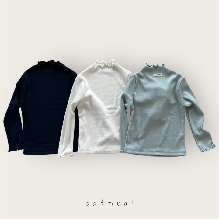 Oatmeal - Korean Baby Fashion - #babyboutique - Kids Radia Turtleneck Tee