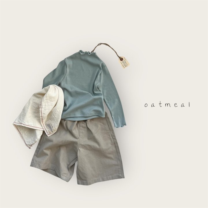 Oatmeal - Korean Baby Fashion - #babyboutiqueclothing - Kids Cropped Wide Pants - 7