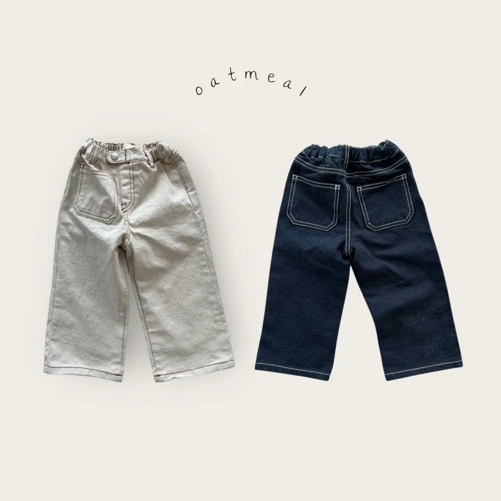 Oatmeal - Korean Baby Fashion - #babyboutiqueclothing - Kids Pocket Pants - 5