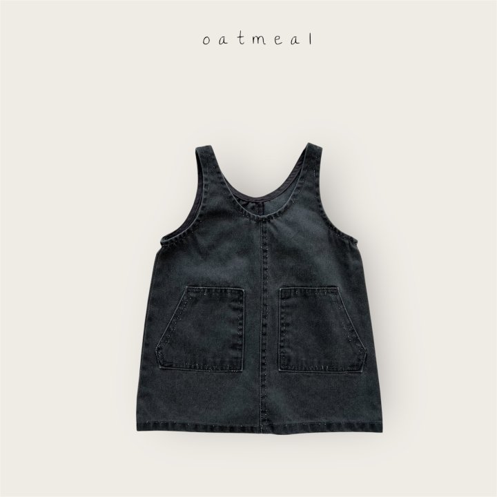 Oatmeal - Korean Baby Fashion - #babyboutique - Kids Vintage Washed One-piece - 4