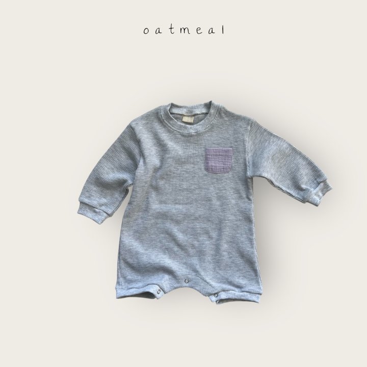 Oatmeal - Korean Baby Fashion - #babyboutiqueclothing - Bebe Waffle Suit - 2