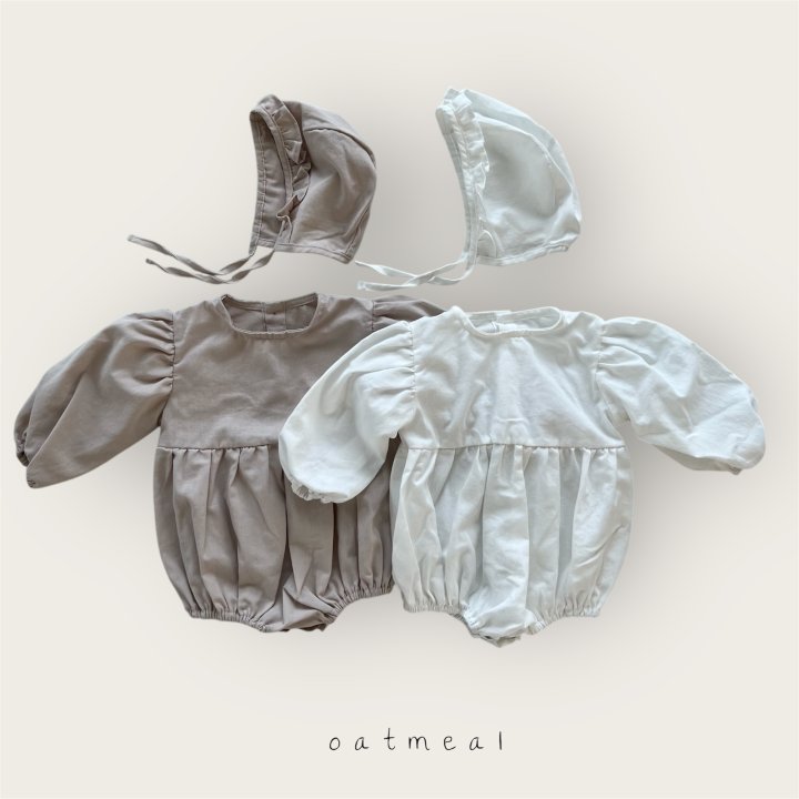 Oatmeal - Korean Baby Fashion - #babyboutiqueclothing - Bebe Angel Set
