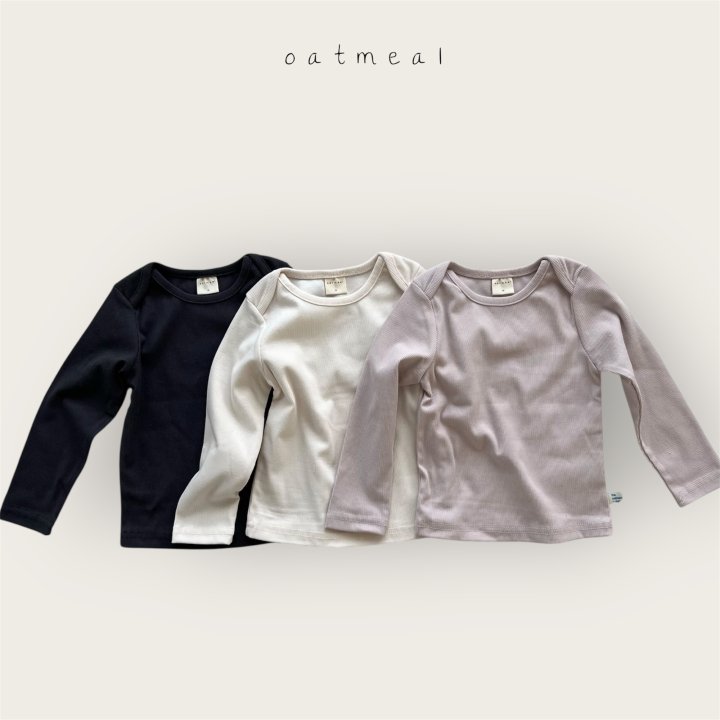 Oatmeal - Korean Baby Fashion - #babyboutiqueclothing - Kids Bella Round Tee