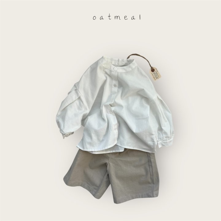 Oatmeal - Korean Baby Fashion - #babyclothing - Kids Cropped Wide Pants - 8