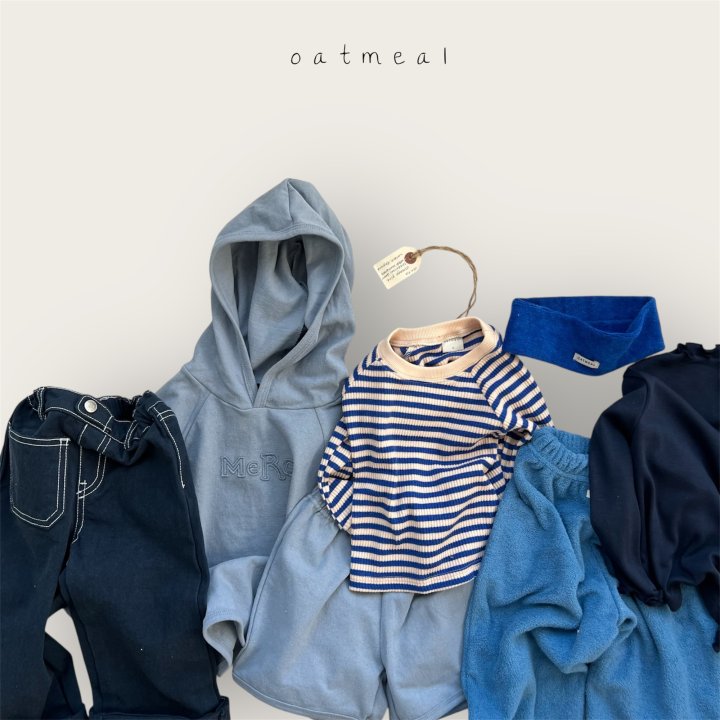 Oatmeal - Korean Baby Fashion - #babyclothing - Kids Terry Pants - 7