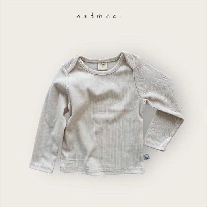 Oatmeal - Korean Baby Fashion - #babyclothing - Kids Bella Round Tee - 2