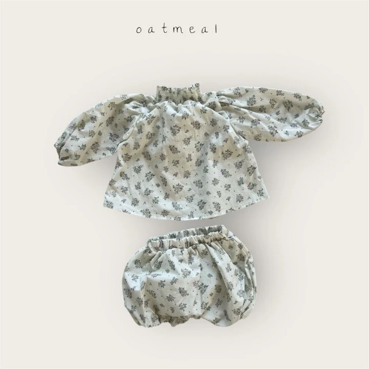 Oatmeal - Korean Baby Fashion - #babyfever - Bebe Smock Bloomer Set - 3
