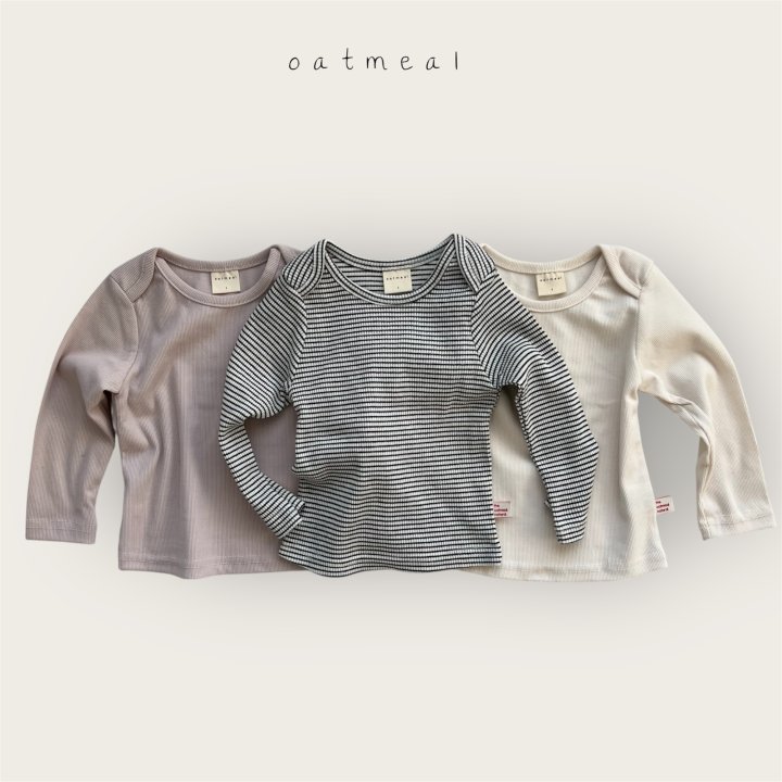 Oatmeal - Korean Baby Fashion - #babyfever - Bebe Bella Round Tee