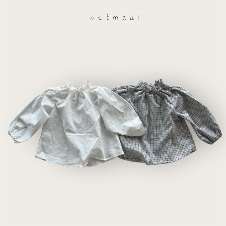 Oatmeal - Korean Baby Fashion - #babyfever - Kids Smock Blouse