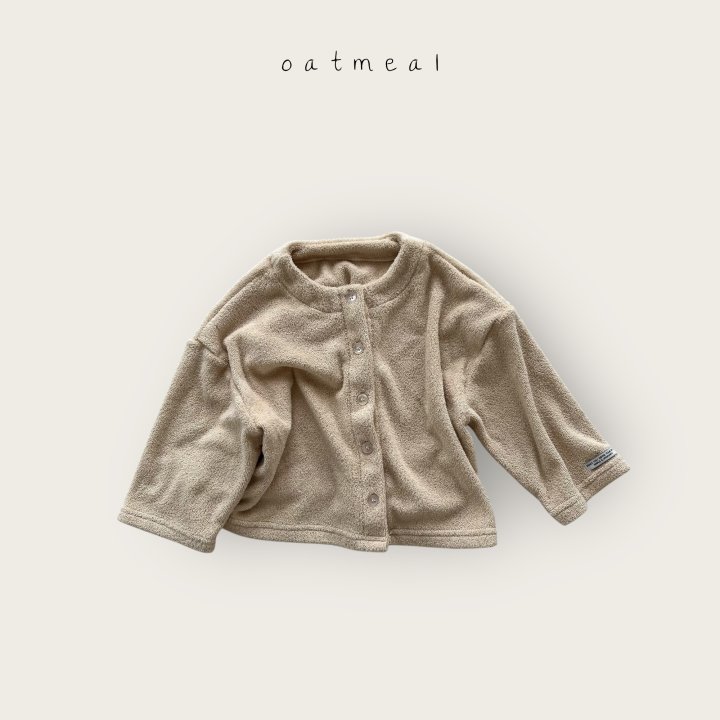 Oatmeal - Korean Baby Fashion - #babylifestyle - Kids Terry Cardigan - 6