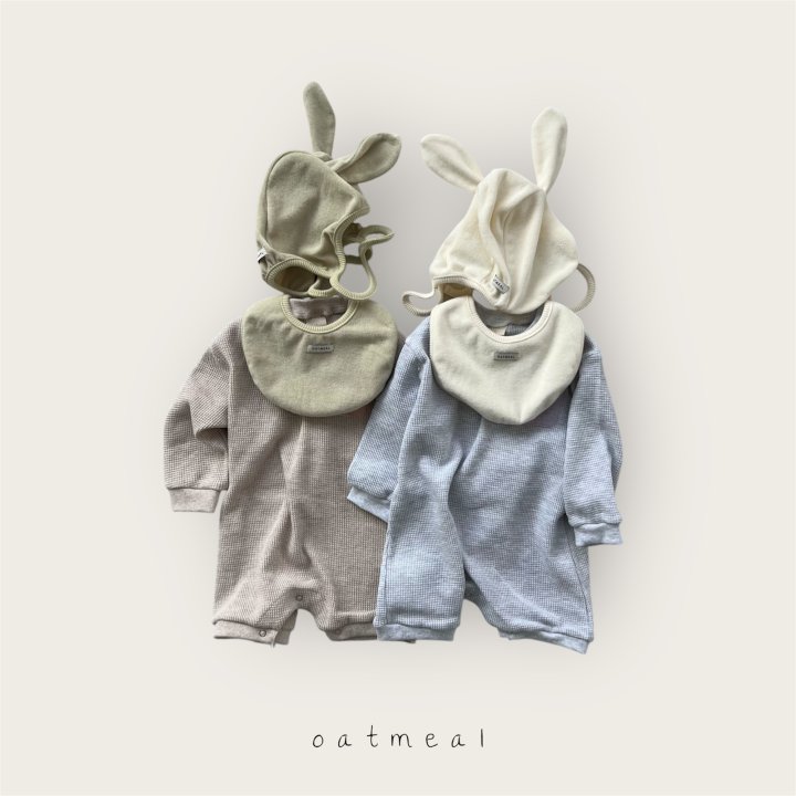 Oatmeal - Korean Baby Fashion - #babylifestyle - Bebe Waffle Suit - 7
