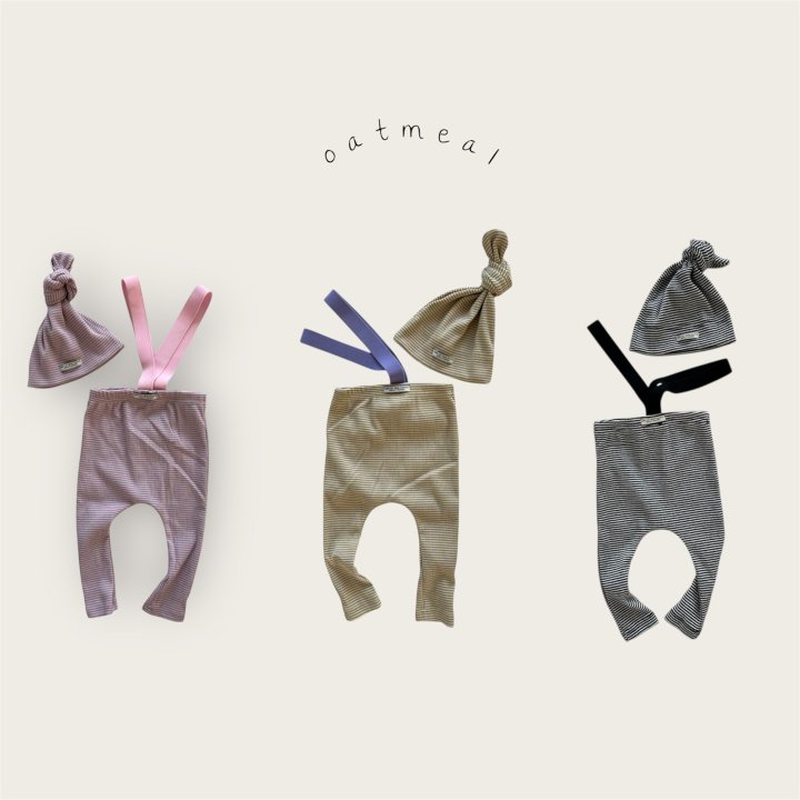 Oatmeal - Korean Baby Fashion - #babylifestyle - Bebe Chewing Overall Set