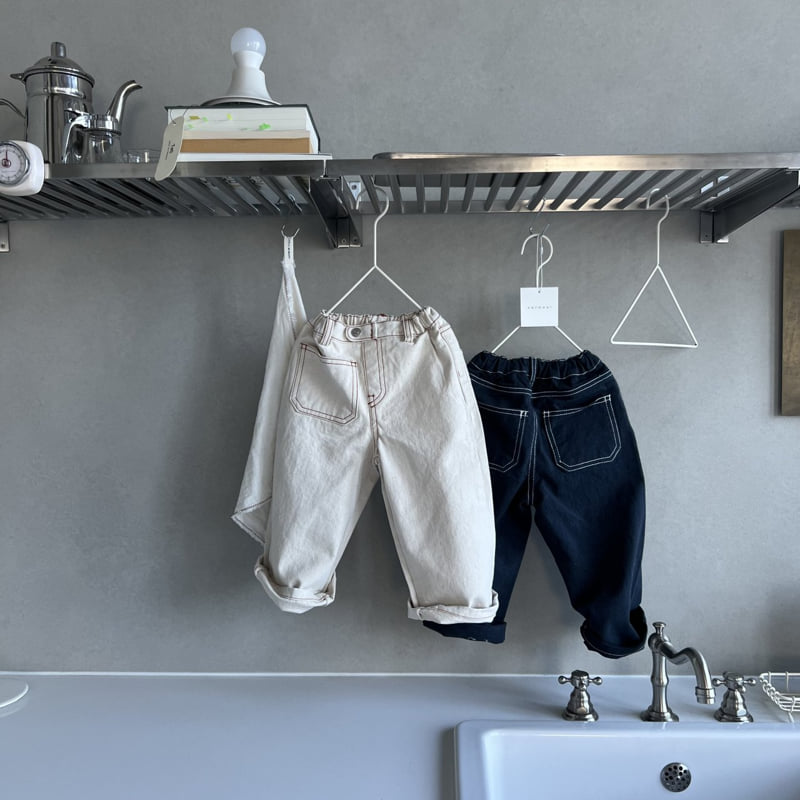 Oatmeal - Korean Baby Fashion - #babyoninstagram - Kids Pocket Pants - 11