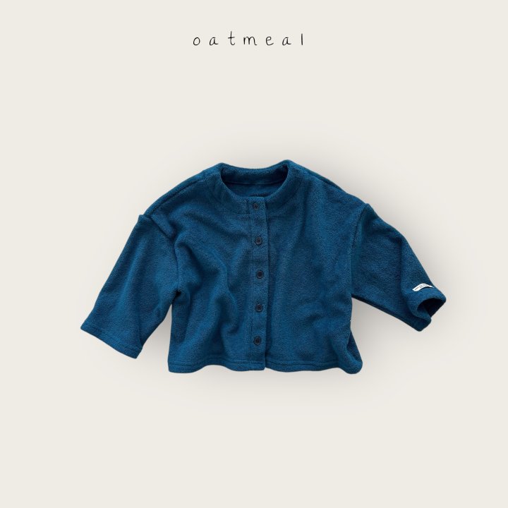 Oatmeal - Korean Baby Fashion - #babyoninstagram - Kids Terry Cardigan - 7