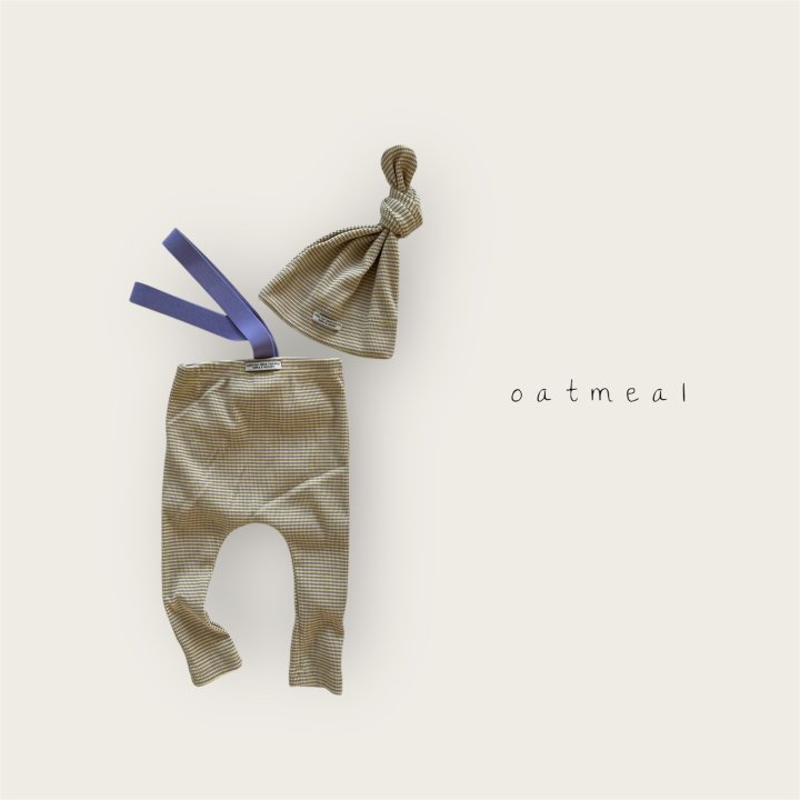 Oatmeal - Korean Baby Fashion - #babyoninstagram - Bebe Chewing Overall Set - 2