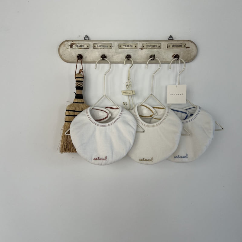 Oatmeal - Korean Baby Fashion - #babyoninstagram - Bebe Stitch Bib - 11