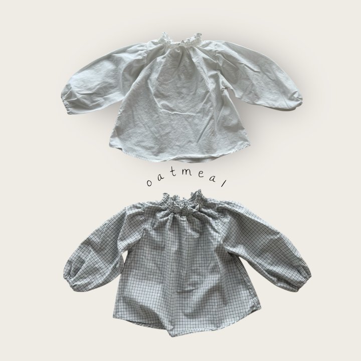 Oatmeal - Korean Baby Fashion - #babylifestyle - Kids Smock Blouse - 4