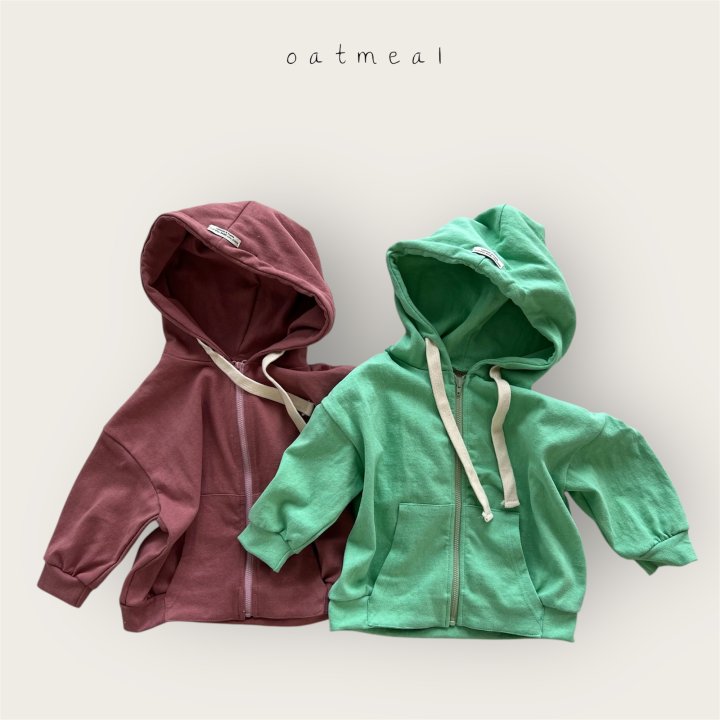 Oatmeal - Korean Baby Fashion - #babyoninstagram - Kids Koala Hood Zip-up
