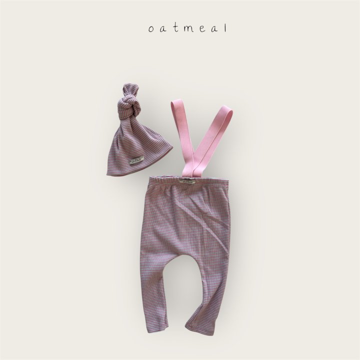 Oatmeal - Korean Baby Fashion - #babyootd - Bebe Chewing Overall Set - 3
