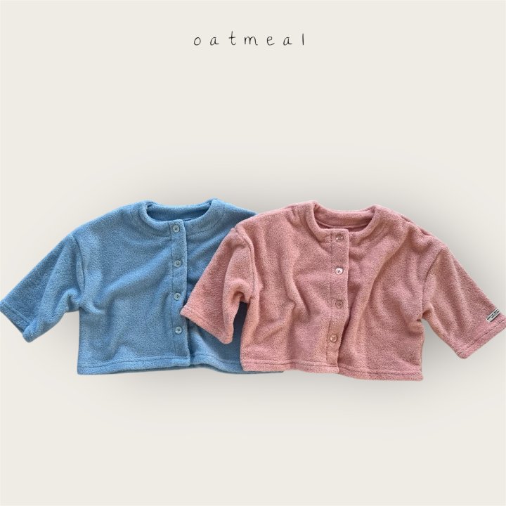 Oatmeal - Korean Baby Fashion - #babyootd - Bebe Terry Cardigan