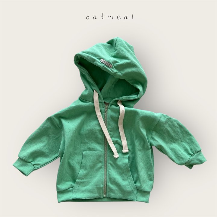 Oatmeal - Korean Baby Fashion - #babyootd - Kids Koala Hood Zip-up - 2