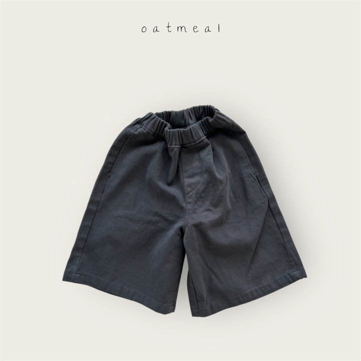 Oatmeal - Korean Baby Fashion - #babywear - Kids Cropped Wide Pants - 2
