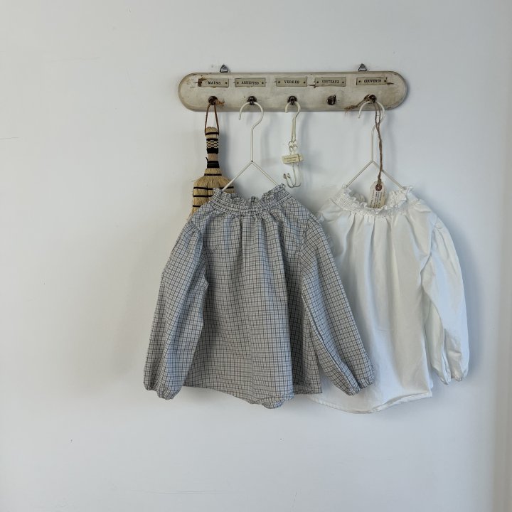 Oatmeal - Korean Baby Fashion - #onlinebabyboutique - Kids Smock Blouse - 9