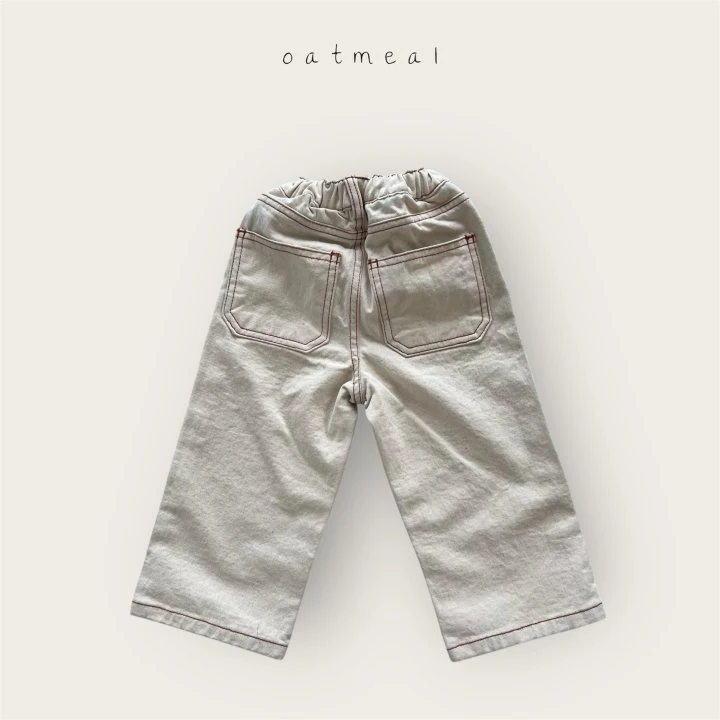 Oatmeal - Korean Baby Fashion - #onlinebabyshop - Kids Pocket Pants - 2