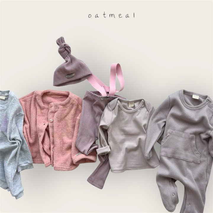 Oatmeal - Korean Baby Fashion - #onlinebabyshop - Bebe Terry Cardigan - 6