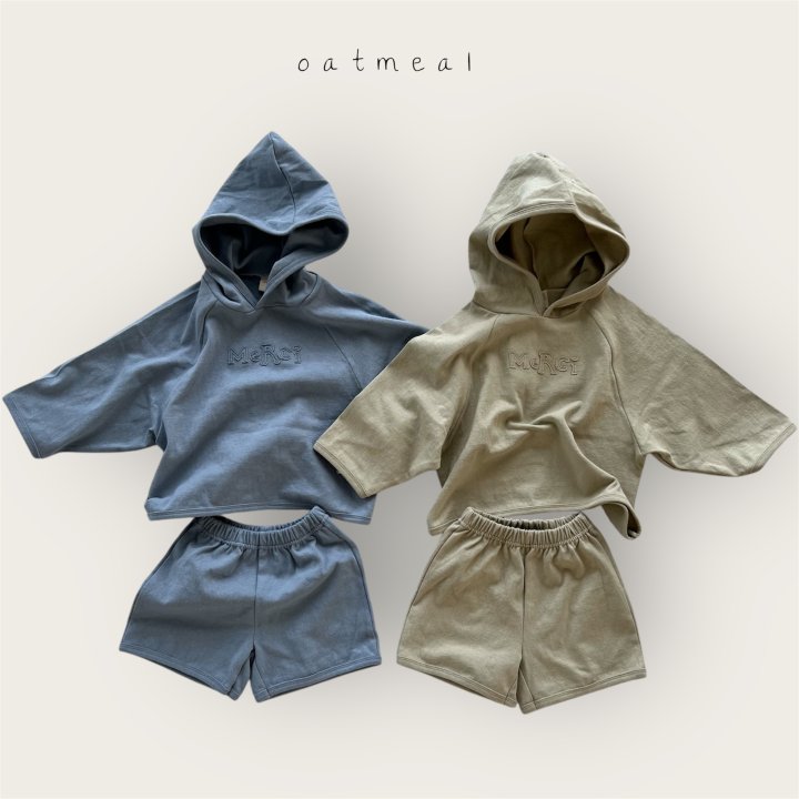 Oatmeal - Korean Baby Fashion - #onlinebabyshop - Kids Merci Set