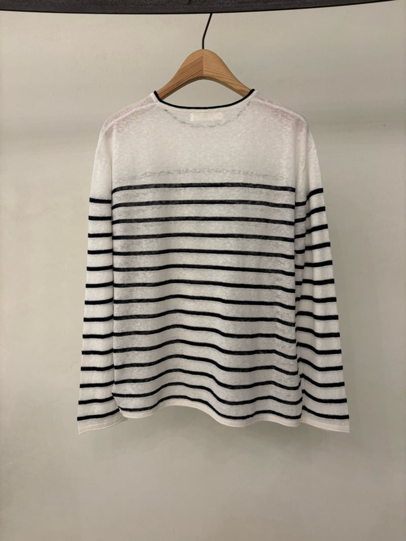 Ohao - Korean Women Fashion - #womensfashion - Half Stripe Knit - 3