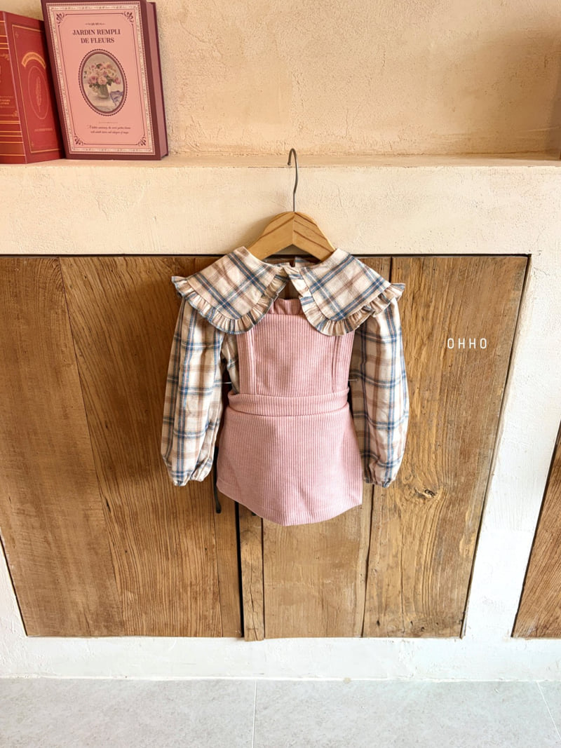 Ohho - Korean Children Fashion - #Kfashion4kids - Vanilla Overall Wrap Skirt Pants - 10