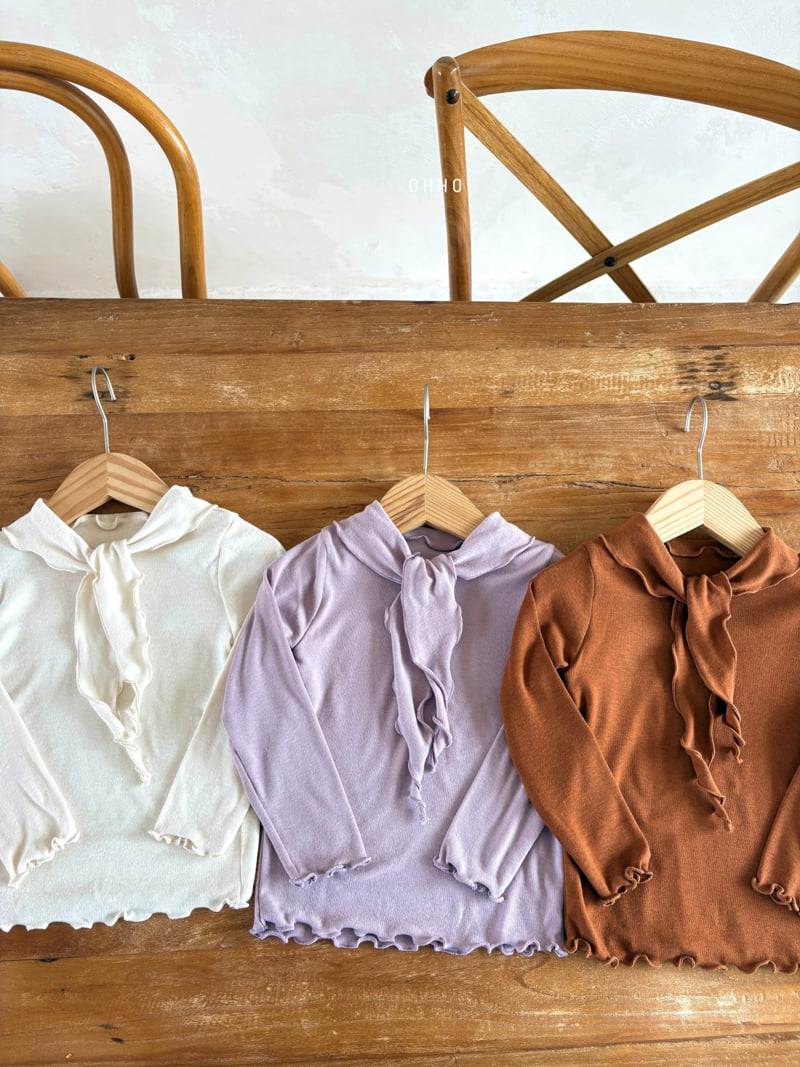 Ohho - Korean Children Fashion - #childofig - Caramel Ribbon Tee - 3