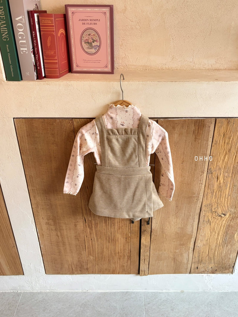 Ohho - Korean Children Fashion - #childrensboutique - Vanilla Overall Wrap Skirt Pants - 3