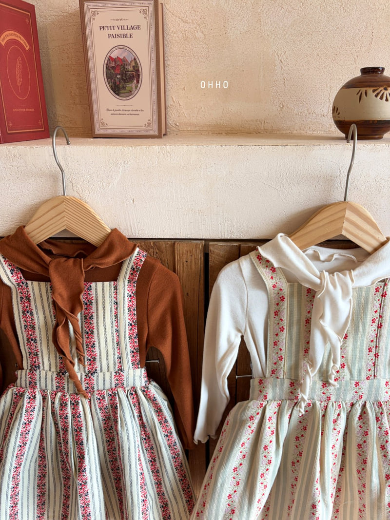 Ohho - Korean Children Fashion - #designkidswear - Caramel Ribbon Tee - 5