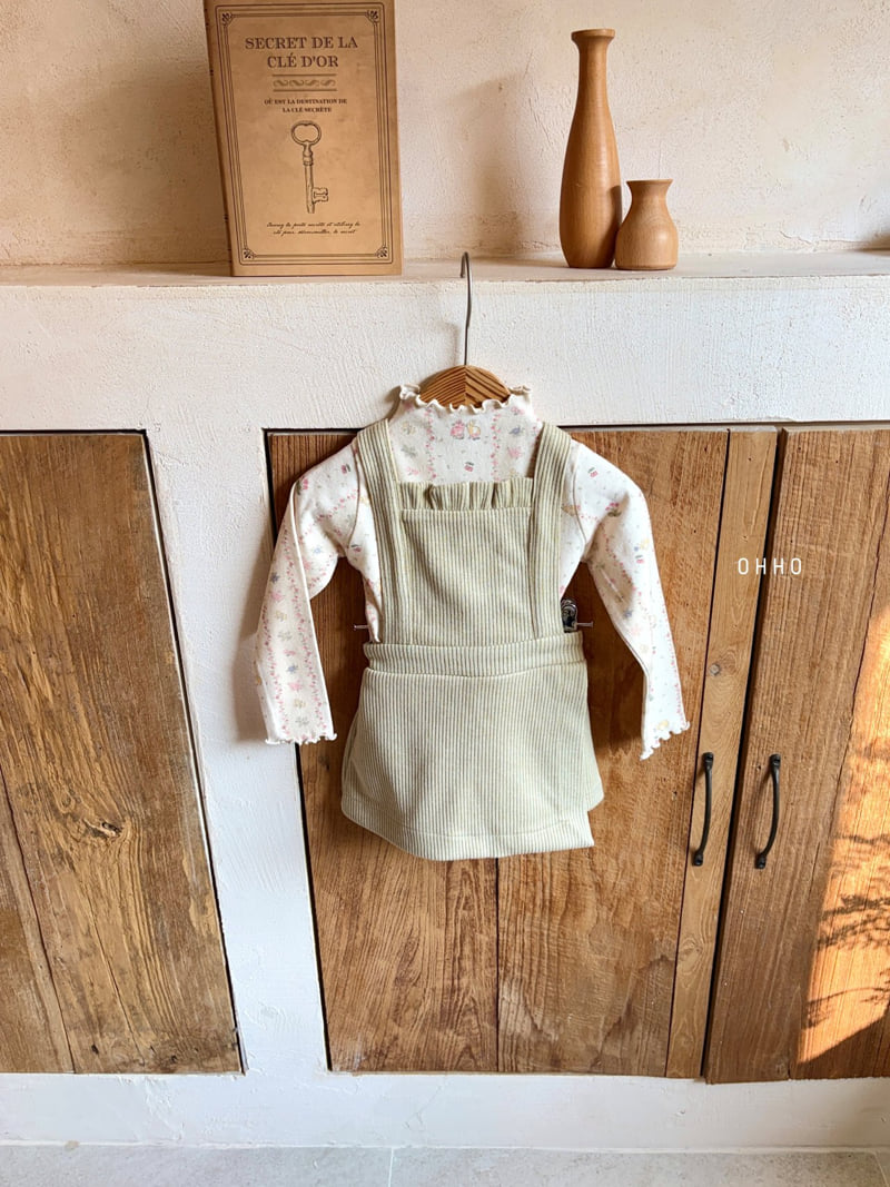 Ohho - Korean Children Fashion - #childrensboutique - Vanilla Overall Wrap Skirt Pants - 4