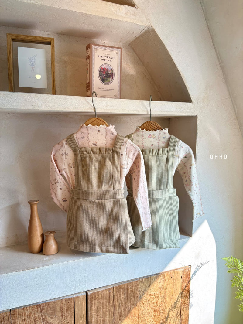 Ohho - Korean Children Fashion - #discoveringself - Vanilla Overall Wrap Skirt Pants - 5
