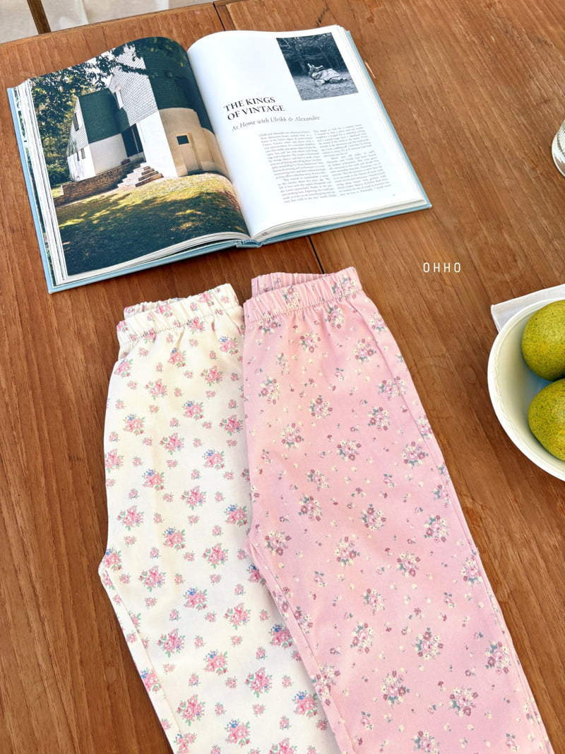 Ohho - Korean Children Fashion - #fashionkids - Blossom Flower Pants - 8