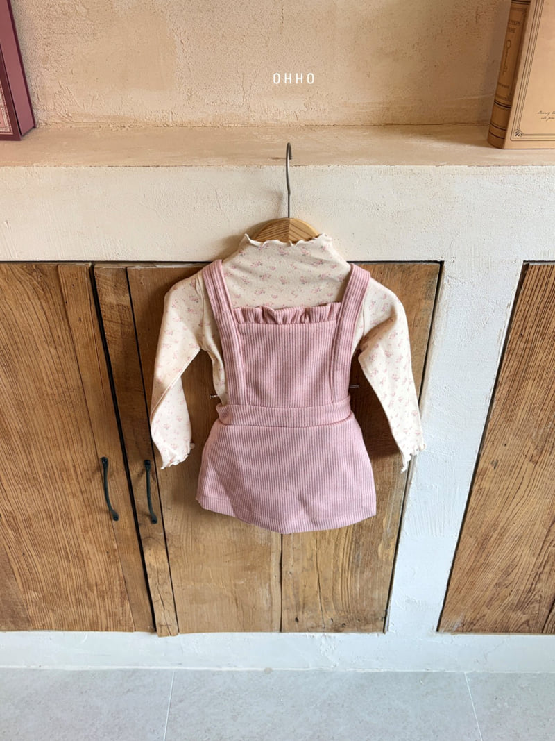 Ohho - Korean Children Fashion - #fashionkids - Vanilla Overall Wrap Skirt Pants - 6