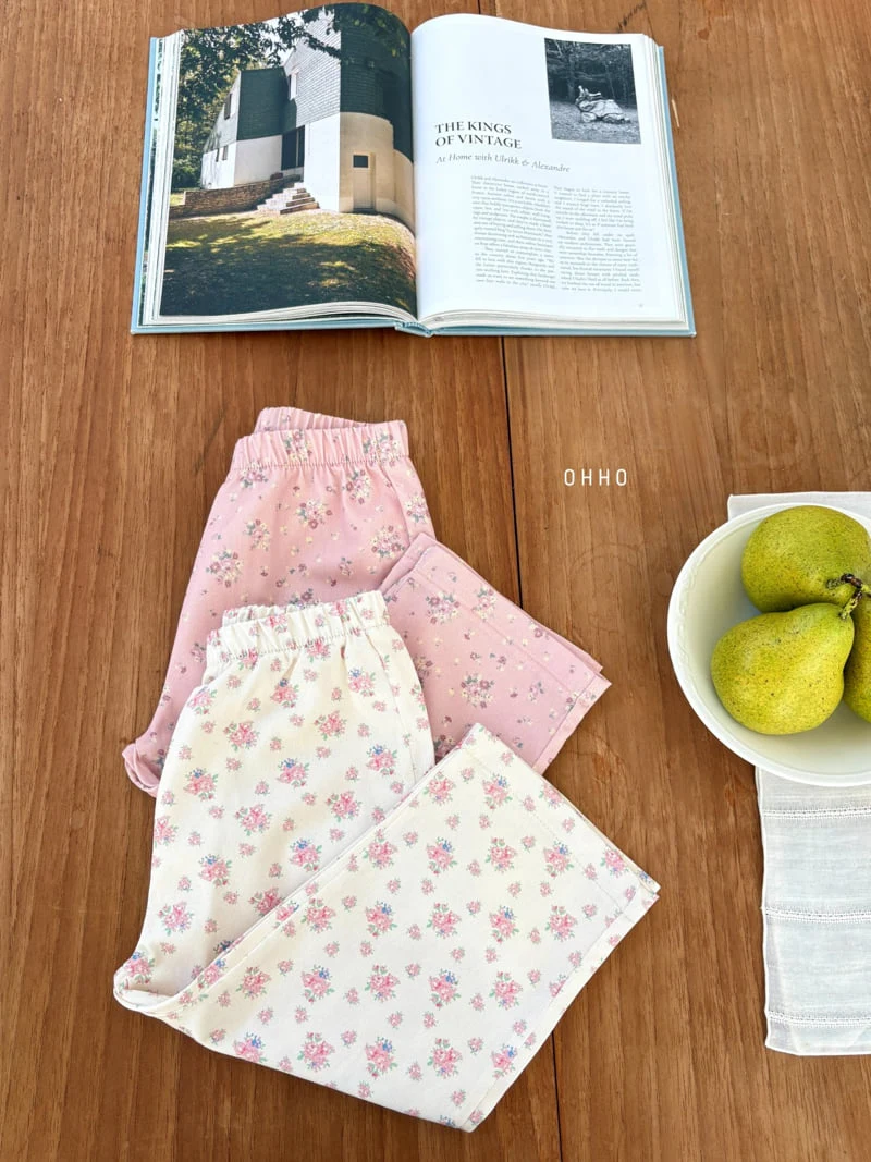 Ohho - Korean Children Fashion - #kidsshorts - Blossom Flower Pants - 9