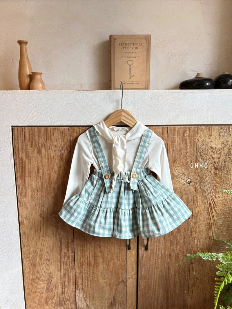 Ohho - Korean Children Fashion - #kidsshorts - Caramel Ribbon Tee - 8