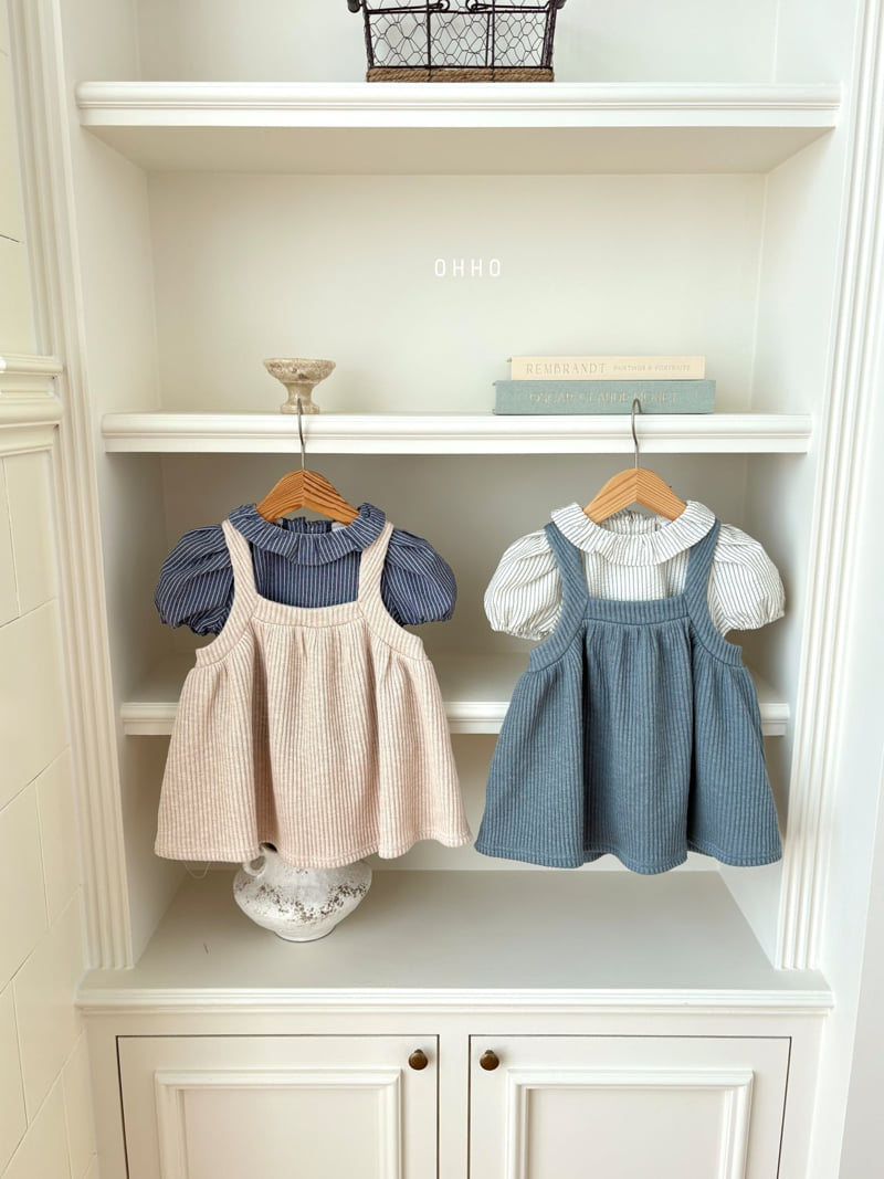 Ohho - Korean Children Fashion - #kidsshorts - Roel Stripe Blouse - 6